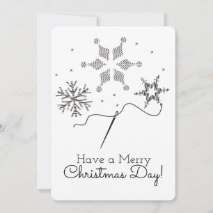 Crochet de broderie de la carte de Noël couture