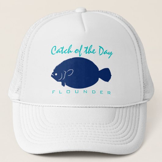 Crochet du jour - casquette de pêche de flet (Devant)