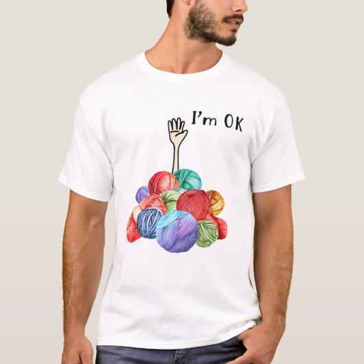 Crochet en ik ben oké t-shirt (Voorkant)