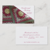Crochet et carte de visite personnalisable de (Devant / Derrière)