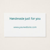 Crochet et fil Fabriqué à la main sur cartes blanc (Dos)