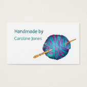 Crochet et fil Fabriqué à la main sur cartes blanc (Devant)