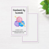 Crochet et fils Carte de visite violet fait main (Bureau)