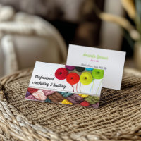 Crochet et Tricot Carte de visite couleur