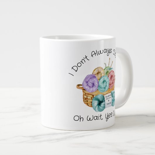 Crochet Funny Personnalisé Géant Mug Café (Devant droit)