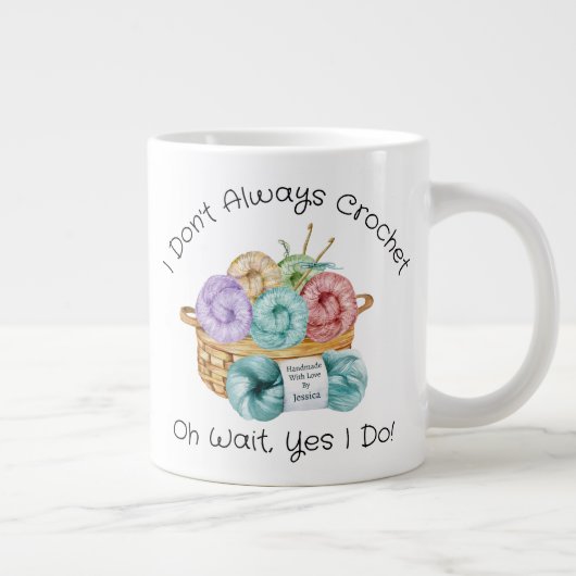 Crochet Funny Personnalisé Géant Mug Café (Droite)