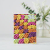 Crochet Granny Square Briefkaart (Staand voorkant)