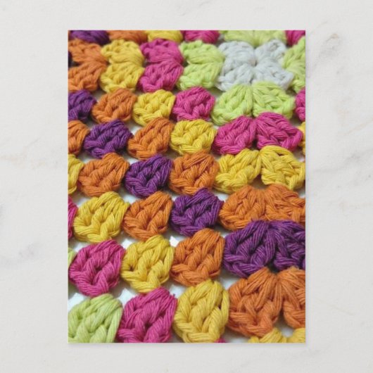 Crochet Granny Square Briefkaart (Voorkant)