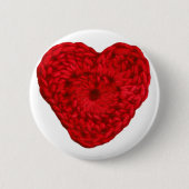 Crochet Heart Handmade Crafts Pin Ronde Button 5,7 Cm (Voorkant)