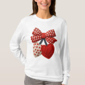 Crochet Heart Womens Tshirt (Voorkant)