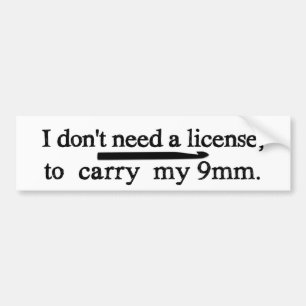 Crochet Hook License Crafts Bumpersticker