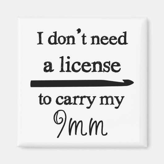 Crochet Hook-licentie Magneet (Voorkant)