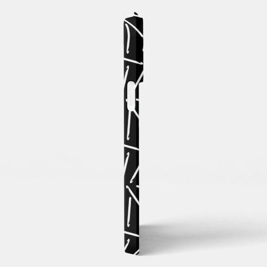 Crochet Hooks Crafts Monogram Dark iPhone Case iPhone Hoesje (Rechterkant)