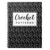 Crochet Hooks Yarn Crafts Pattern die Dark organis Notitieboek (Voorkant)