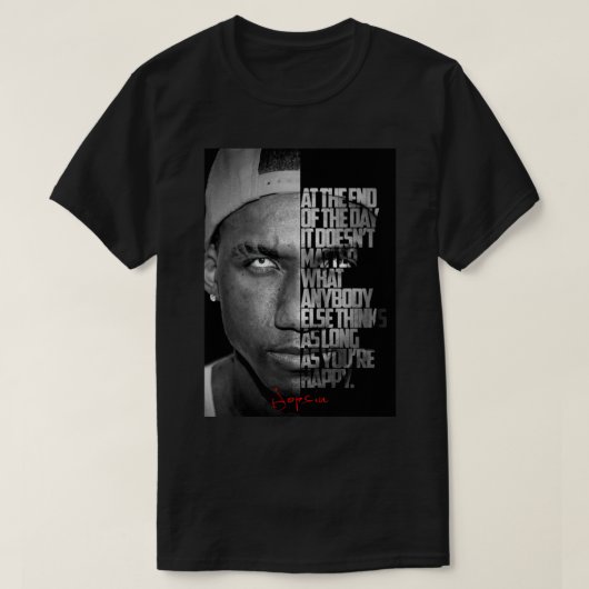 Crochet Hopsin noir et blanc. T-shirt classique (Design devant)
