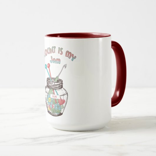 "Crochet is mijn jam" Mok (Voorkant rechts)