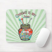 "Crochet is mijn jam" Muismat (Met muis)