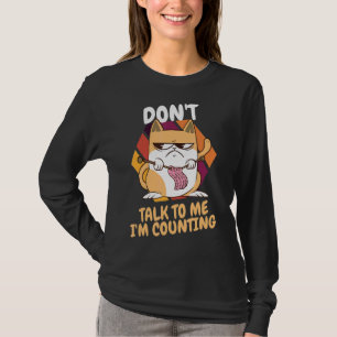 Crochet Knitting Cat praat niet met me, ik tel. T-shirt
