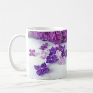 Crochet Lilac Fleurs Café Mug