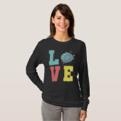 Crochet Love Hobby Crafting Yarn Knitter T-shirt (Voorkant volledig)