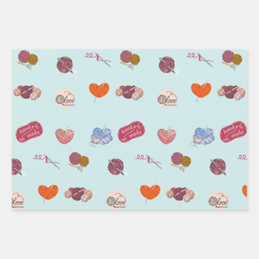 Crochet Lover Yarn Balls en Crochet Hooks Inpakpapier Vel (Voorkant 2)