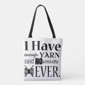 Crochet ・ Niet genoeg geweren Tote Bag (Achterkant)