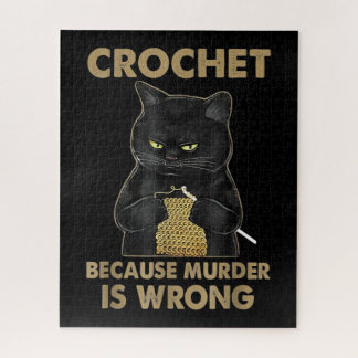 Crochet omdat Murder een verkeerde kroonkat is Legpuzzel
