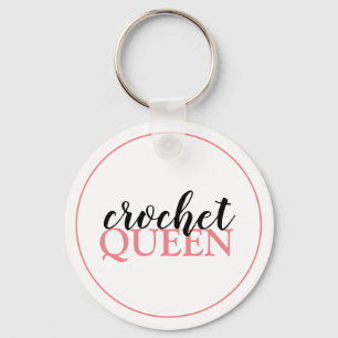 Crochet Queen Script Sleutelhanger