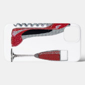 Crochet rouge Stiletto et coque ipad champagne (Verso (horizontal))