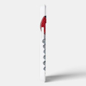 Crochet rouge Stiletto et coque ipad champagne (Verso / Droite)