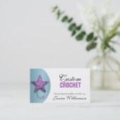 Crochet Star Shaped Yarn Paars Blue Visitekaartje (Staand voorkant)