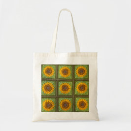 Crochet Sunflowers Tote Bag