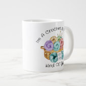 Crochet Type De Fille Personnalisé Géant Café Mug (Devant droit)