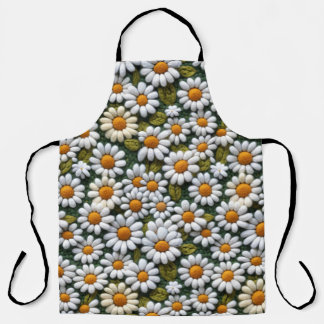 Crochet White Daisies Spring Wildflowers Schort