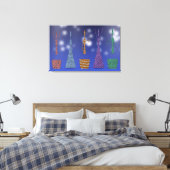 Crochet Women dancing Silloute pattern Canvas Afdruk (Insitu (Slaapkamer))