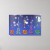 Crochet Women dancing Silloute pattern Canvas Afdruk (Voorkant)