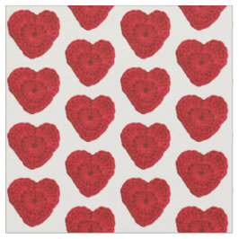 Crochet Yarn Heart Red Craft Stof