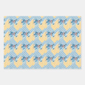 Crocheted Stuffed Animals Blue and Yellow Inpakpapier Vel (Voorkant 2)