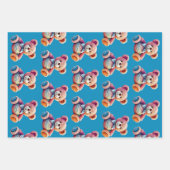 Crocheted Stuffed Animals Blue and Yellow Inpakpapier Vel (Voorkant)