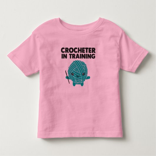 Crocheter in Training Toddler Shirt (Voorkant)