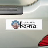 Crocheters voor Obama Bumpersticker #1 (Op auto)