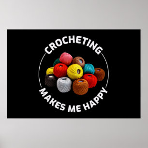 Crocheting Crochet Knitting Crocheter Poster
