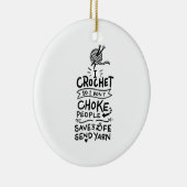 Crocheting Crocheter Gift Keramisch Ornament (Rechts)
