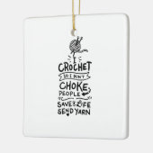 Crocheting Crocheter Gift Keramisch Ornament (Links)