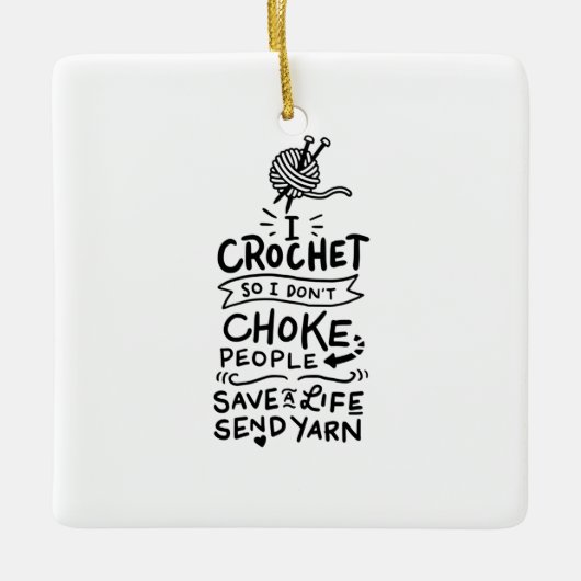 Crocheting Crocheter Gift Keramisch Ornament (Voorkant)