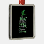 Crocheting Crocheter Gift Metalen Ornament (Rechts)