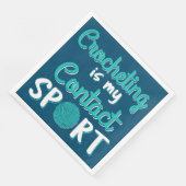 Crocheting is mijn contactsport servet (Hoek)