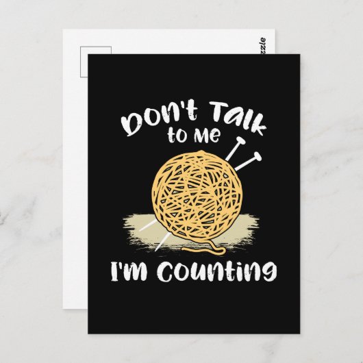 Crocheting Knitting Gift Briefkaart (Voorkant / Achterkant)