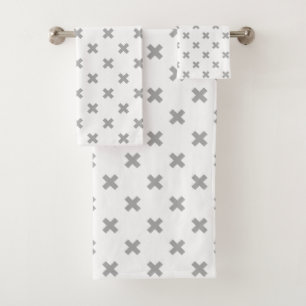 Crochets gris sur blanc