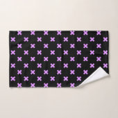 Crochets Lilac sur noir (Serviette à main)